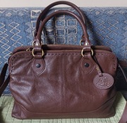 Torebka skórzana shopperka brązowa czekoladowa skóra naturalna brąz okazja