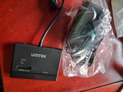 Unitek Mostek USB-C na dyski SSD HDD 2,5" i 3,5" - SATA i M.2 MVMe + zasil