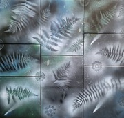 Obraz akrylowy "Kosmiczne paprotki"