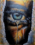 Obraz malowany ręcznie akrylami na plotnie 50 na 40 cm.