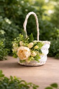 Koszyczek wielkanocny dekoracyjny – klasyczny, ręcznie zdobiony