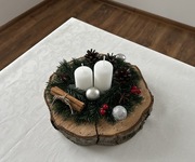 Stroik świąteczny bożonarodzeniowy mały okrągły 