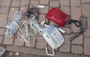 Telefon stacjonarny dwie sztuki+kable