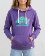Fioletowa Bluza Hoodie Go Ape! z kapturem XS S ocieplana miś dziewczęca