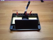 Organizer na biurko czarny, biały, niebieski