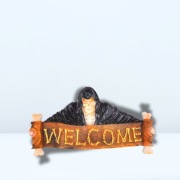 Figura Dekoracyjna - Czaszka z Napisem Welcome (Ghotic, Dark Academia)