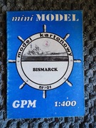 GPM-MINI Nr 1 (Niemiecki pancernik "Bismarck") NADWODNY MODEL