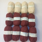 Natura włóczka duńska wełna 100% alpaca zestaw 12 motków 