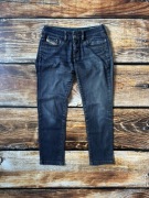 Diesel spodnie jeansowe damskie granatowe rozmiar W28 L32 bawełna premium