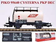 GLEDZIU KOLEJKA ELEKTRYCZNA PIKO 95640 WAGON CYSTERNA DEC PKP. NOWY.