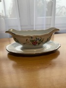 Porcelanowa sosjerka w kwiaty porcelana Wałbrzych