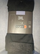Ergee: 3 szt. ocieplanych czarnych getrów 3XL, 56/58  115den