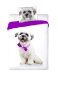 Nowy komplet pościeli 140x200 Shih tzu piesek pies bawełniana pościel Faro