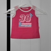 *MARIQUITA* malinowa bluzeczka brokat 92