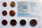 GRECJA 2002 ZESTAW 1 CENT - 2 EURO  MENNICZE  !!!!!!!!