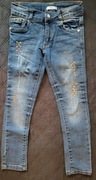 Spodnie jeansy roz, 122cm