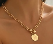 Wisior kolia naszyjnik ze stali z ozdobną zawieszką 