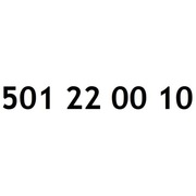 ZŁOTY NUMER 501 22 00 10