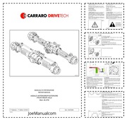 Carraro 26 27M Przedni tylny most oś Instrukcja naprawy Repair Manual
