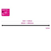 Karnisz rozporowy Fuji 240-400 cm czarny mat 25/28 mm Inspire