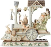 Jim Shore Figurka Mikołaj w Lokomotywie White Woodland Enesco