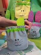 Uszyta torebka z zajączkiem prezent dzieci zwierzątko sakiewka eko