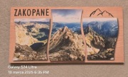 Magnes na lodówkę drewniany Tatry, Zakopane, Giewont.