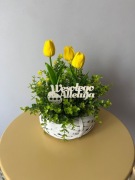 Kompozycja stroik wielkanocny wiosna święta świąteczny