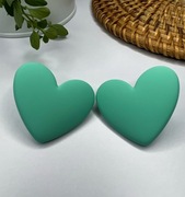 Kolczyki serduszka | miętowe serca | sztyfty