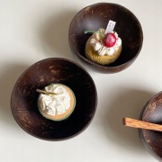 3 Miski kokosowe do posiłków, deserów, sałatek idealne dla dzieci