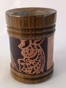 Matero Guampa Terere Yerba Mate Palo Santo + skóra