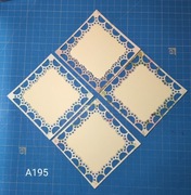 SCRAPKI KRAKÓW  kwadratowe ażurowe ramki serwetki 4 szt. (A195)