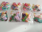 Zestaw kolorowych gumek i spinek do włosów (20 gumek + 10 spinek)