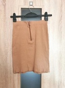 Beżowa prążkowana spódnica mini rozmiar S