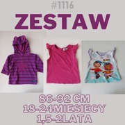 Paka paczka zestaw 3szt dla dziewczynki 86-92 18-24miwsiecy 1,5-2lata