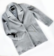 Patrizia Orini damska kurtka krótki płaszczyk szary z meszkiem r. M