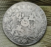 TALAR 8 ZŁOTOWY Z 1775 R .STANISŁAW AUGUST PONIATOWSKI .SREBRO  ORYGINAŁ !