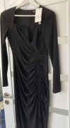 Zara czarna viralowa sukienka r.M
