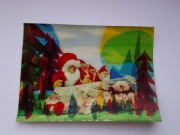 Pocztówka 3D stara - Bajka Królewna Śnieżka i 7 krasnoludków