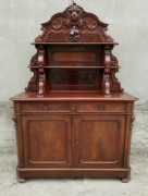 *Mahoniowa komoda z nadstawką, pomocnik,  antyk*