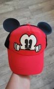Myszka miki czapka czarno czerwona z daszkiem I uszkami