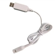 Biały adapter USB Kabel ładujący do depilatora