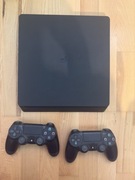 Sony PlayStation 4 Slim 1TB + 2 pady DualShock 4