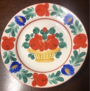 Stary talerz Hollohaza , ceramika węgierska.