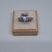 Piękny pierścionek kamień serce Stal szlachetna Apart By Dziubeka