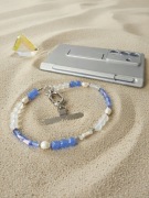 Biżuteryjna smycz do telefonu Perła barokowa i K. księżycowy ,Mattè Prism