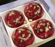 Duże Bombki choinkowe 4 szt.  lata 90 - te, retro bańki vintage prl