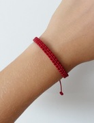 Bransoletka czerwona sznurkowa pleciona bordowa bransoletka przyjaźni 