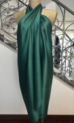 Chusta szal pareo sarong jedwab zielona butelkowa  180 cm x 90 cm nowa