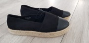 Primark espadryle 41/uk8 czarne zamsz